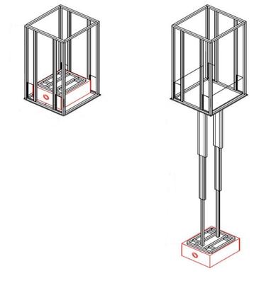 双竹节滑竿式电动吊架